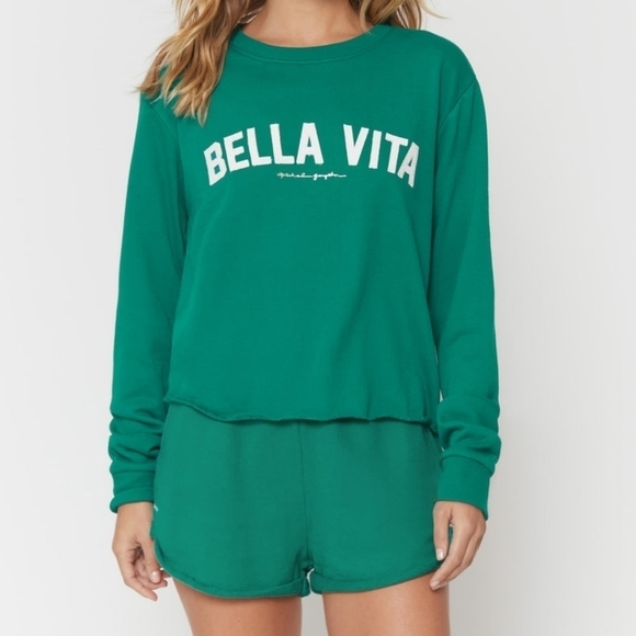 Spiritual Gangster Bella Vita Crop Sweatshirt S NWT - Picture 1 of 9